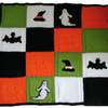 Knitted Halloween throw