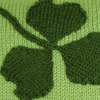 Close up of the shamrock cushion cover