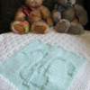 Bunny Pram Blanket Close Up with Teddies