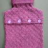 Hot Water Bottle Cover Back - Heather Tweed