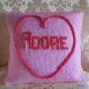 Kiss & Adore Love Heart Cushions (Adore)