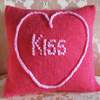 Kiss & Adore Love Heart Cushions (Kiss)