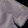 Hearts & Waistcoat Christening Romper Close up of Sleeve